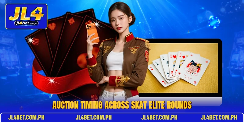Auction timing across Skat Elite rounds Auction timing across Skat Elite rounds