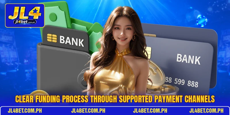 Clear funding process through supported payment channels Clear funding process through supported payment channels