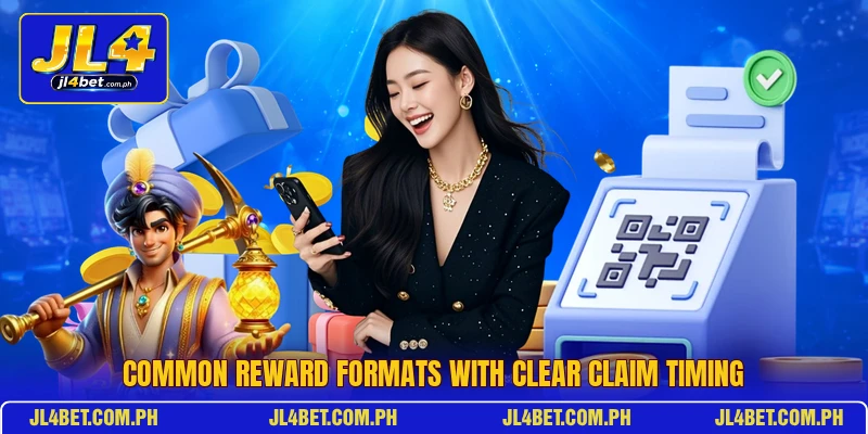 Common reward formats with clear claim timing
