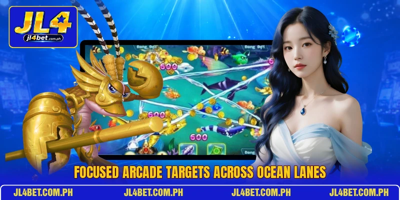 Focused arcade targets across ocean lanes Focused arcade targets across ocean lanes