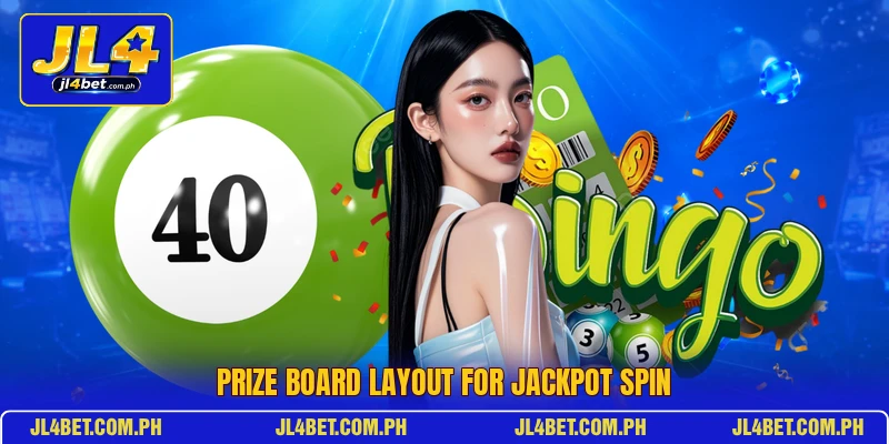 Prize board layout for Jackpot Spin