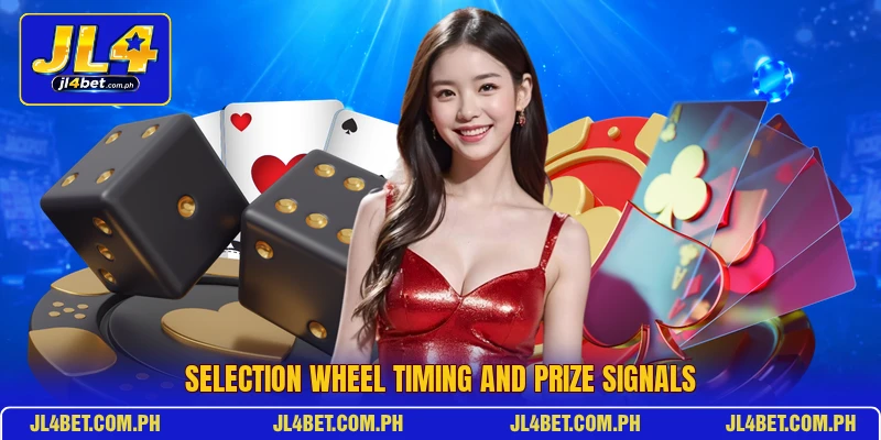 Selection wheel timing and prize signals Selection wheel timing and prize signals